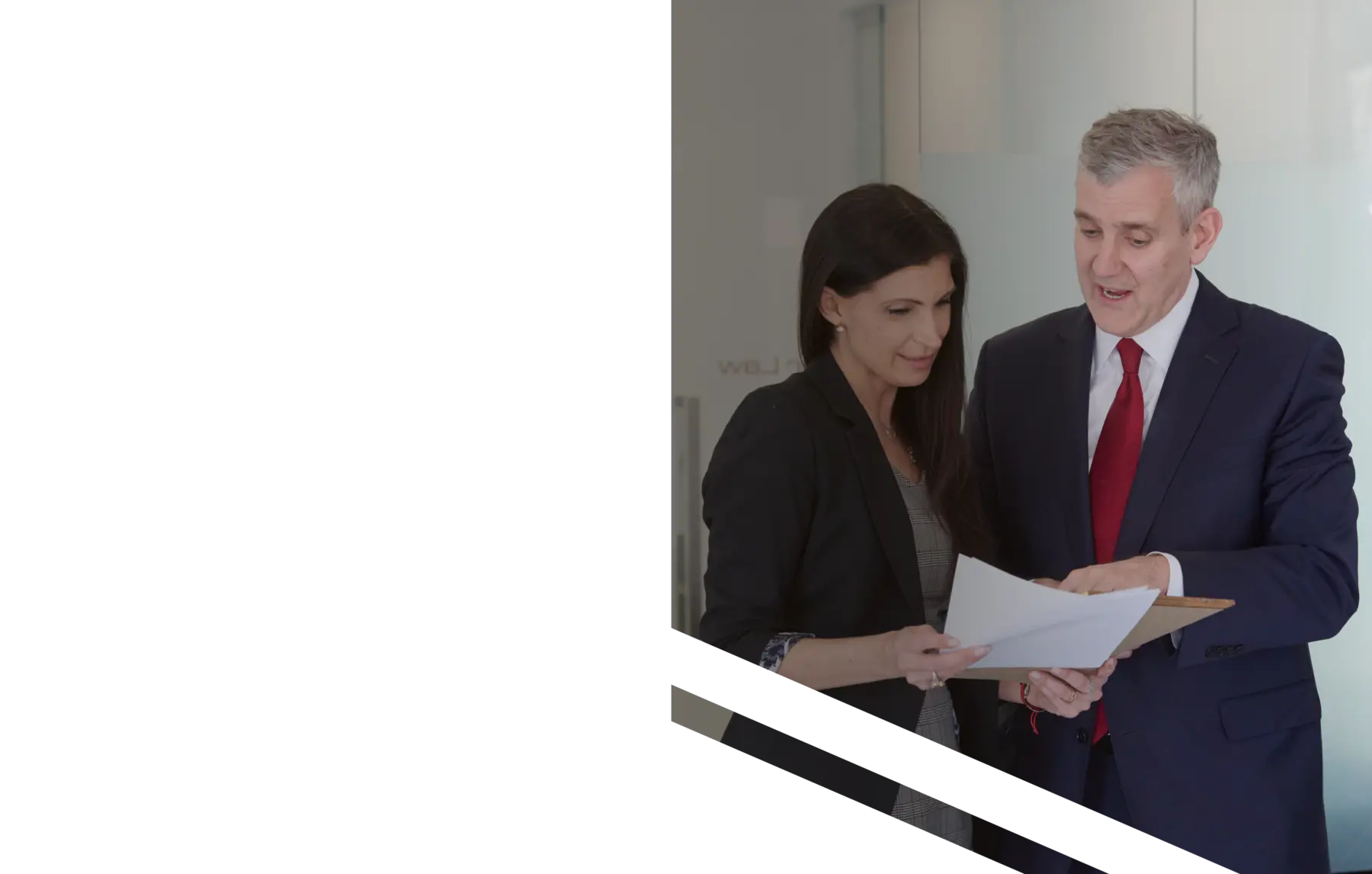 Michael E. Skiber reviewing documents